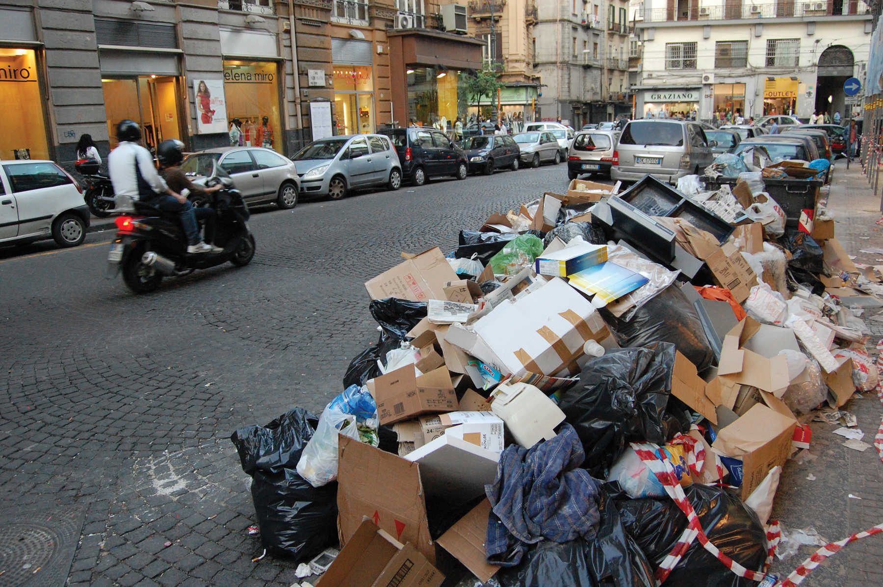 Garbage in Naples, Italy
