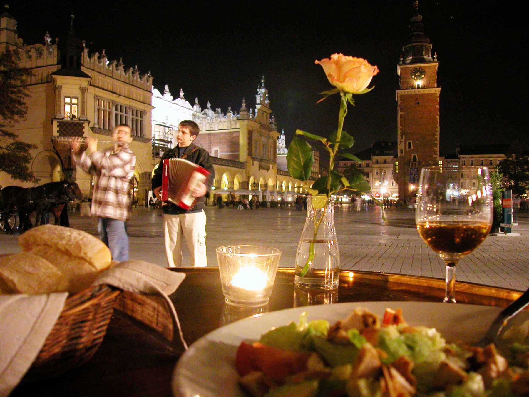 Main Square at Night, Krakow, Poland