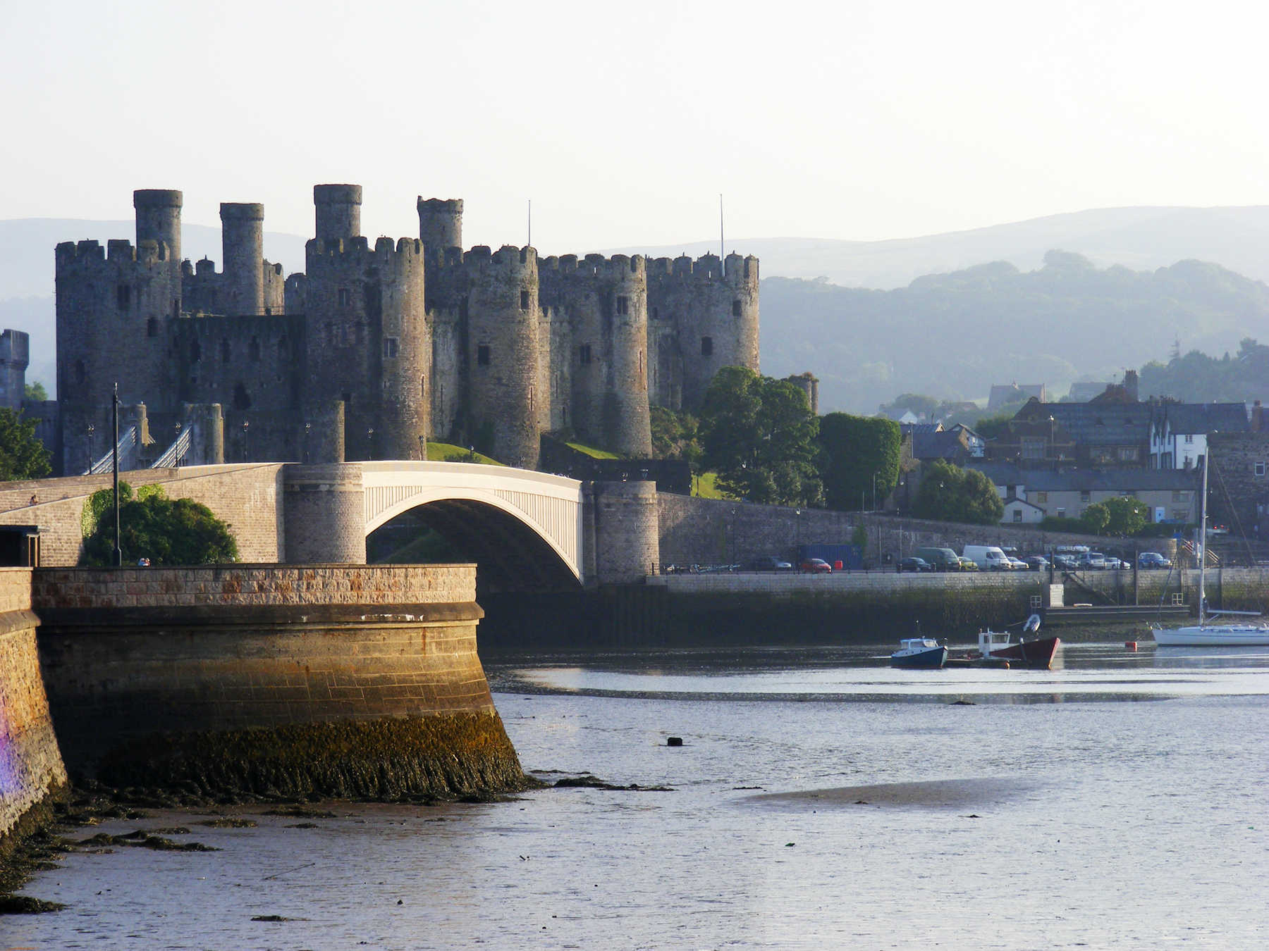 Conwy Castle Exterior, Conwy, Wales