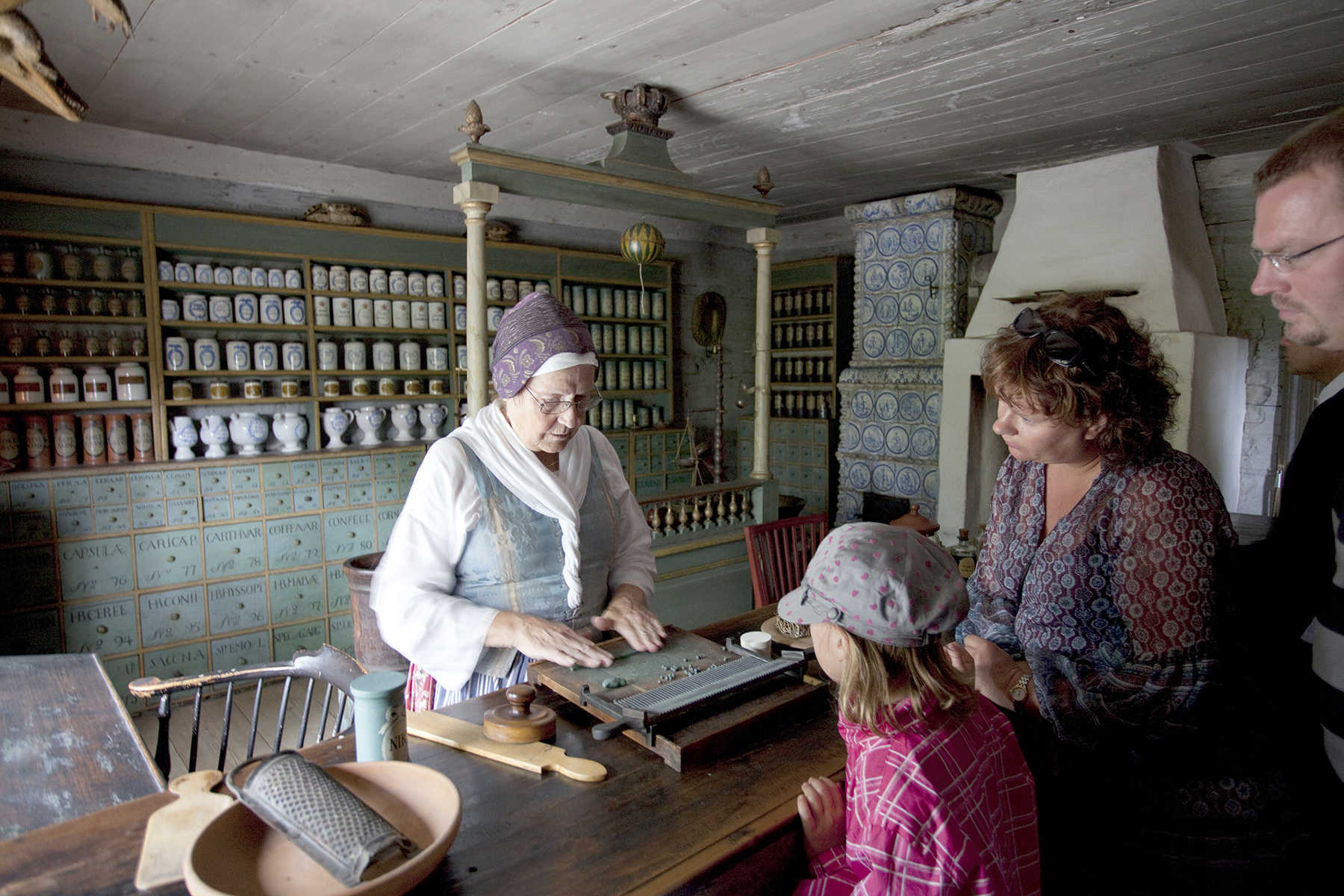 Old-Time Pharmacy Demonstration, Skansen Open Air Museum, Stockholm, Sweden