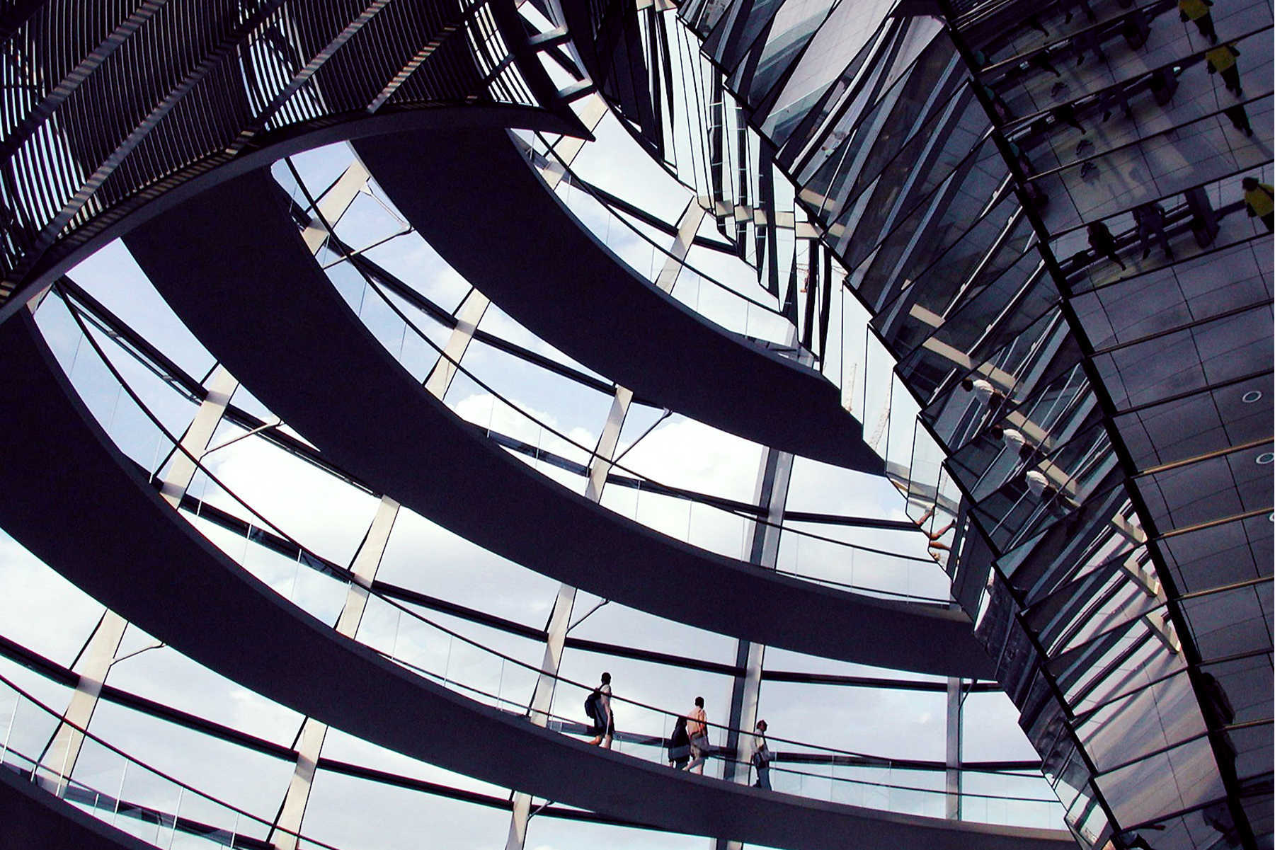 Reighstag Dome Interior, Berlin, Germany