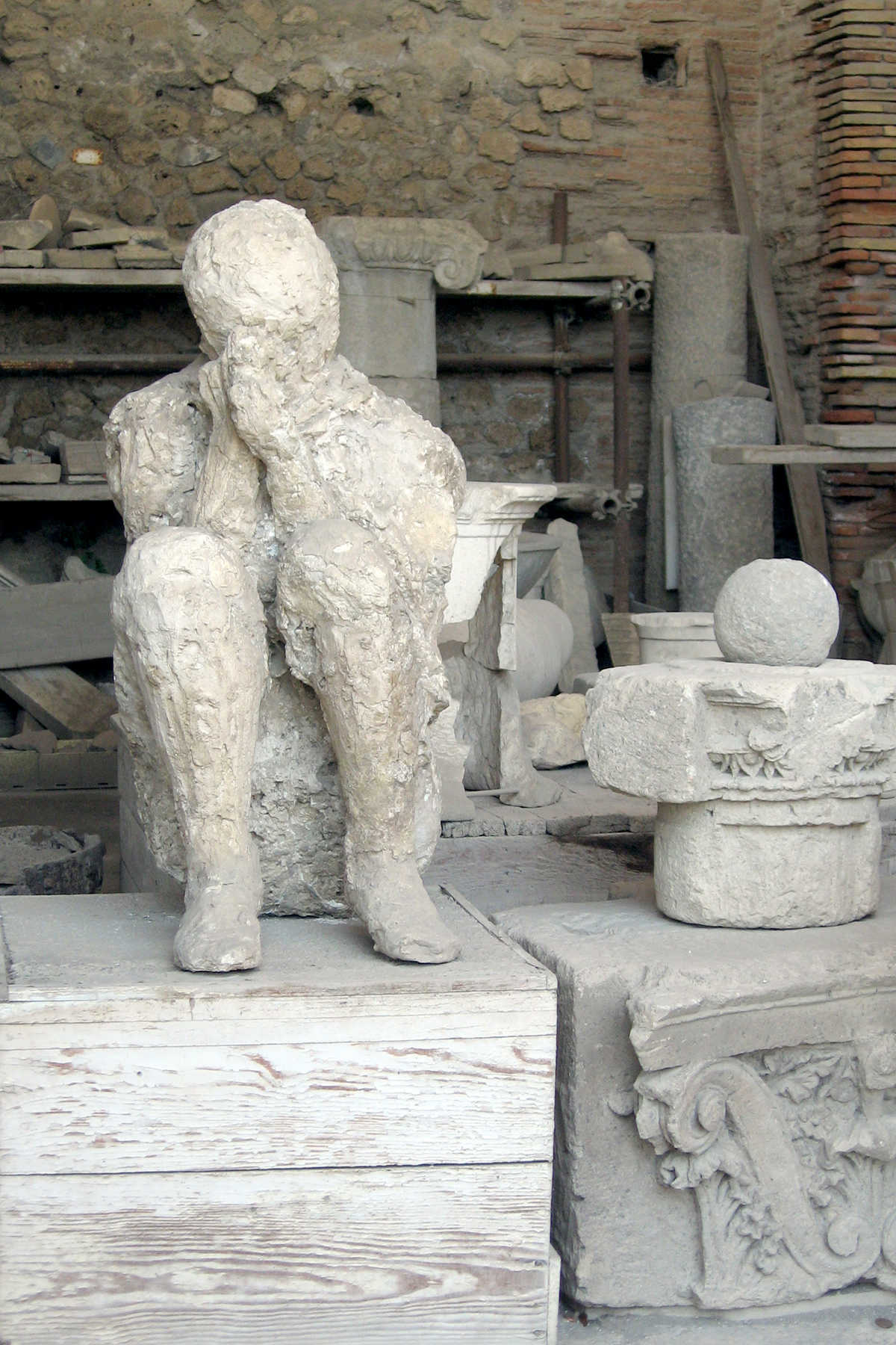 Cast of Disaster Victim, Pompeii, Italy