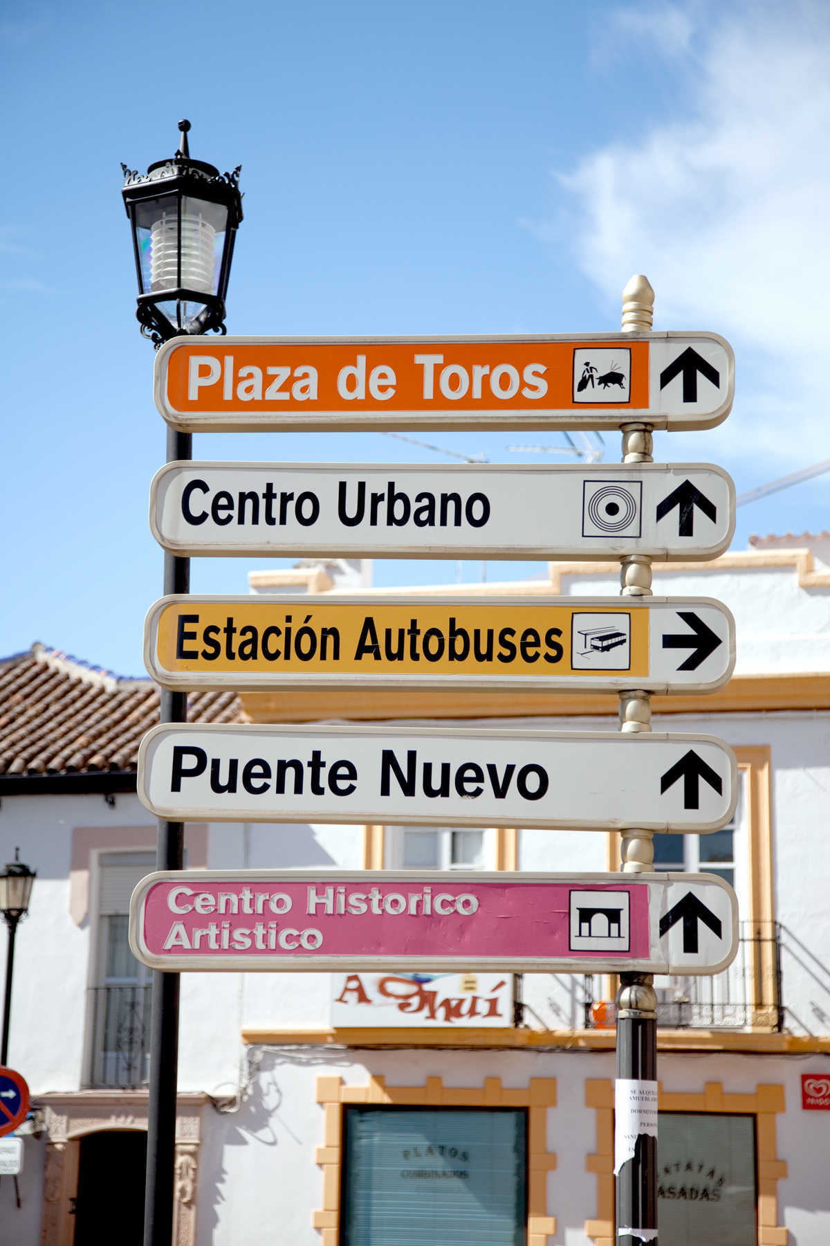 Signs in Ronda, Andalucia, Spain