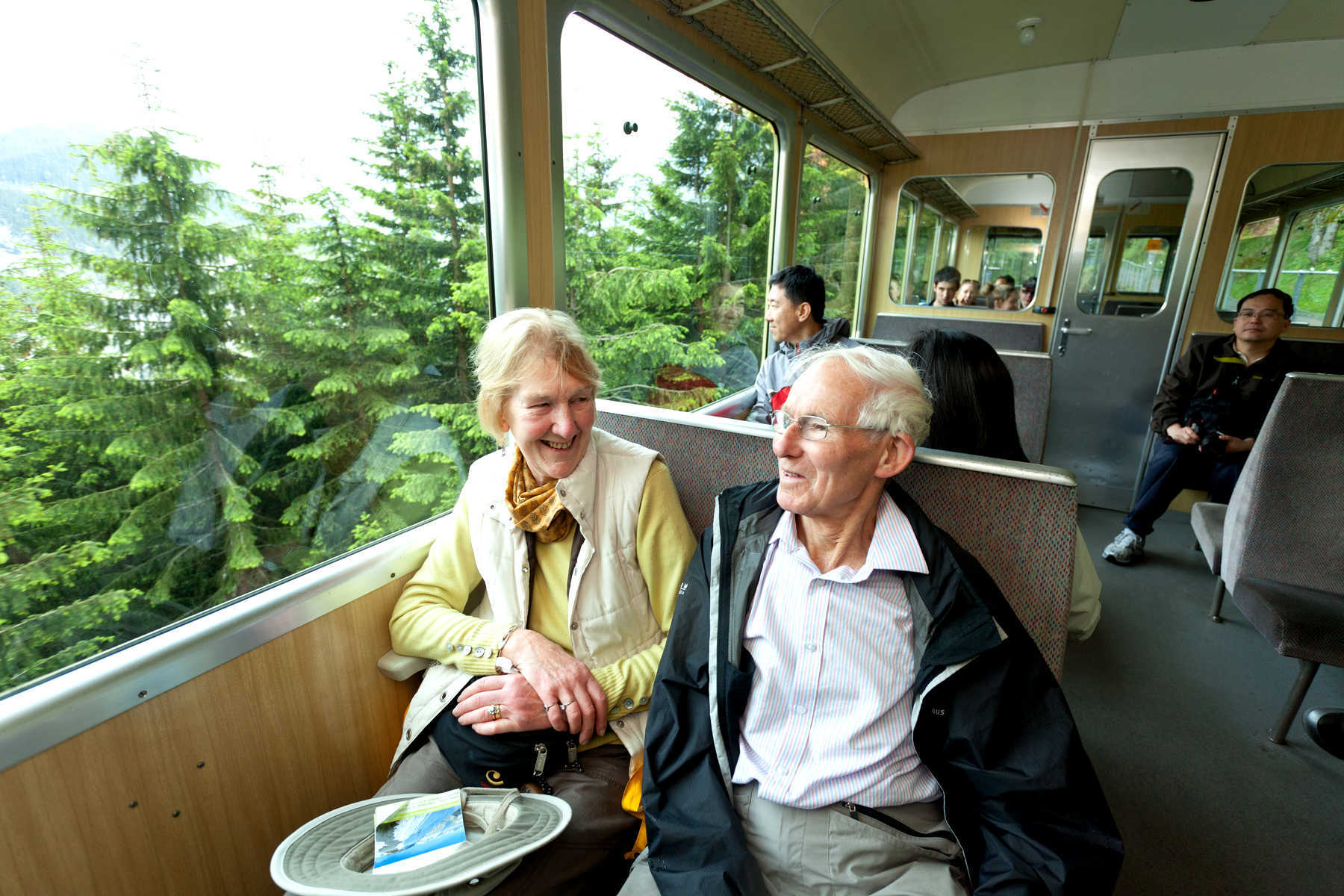 Train Travelers, Berner Oberland, Switzerland