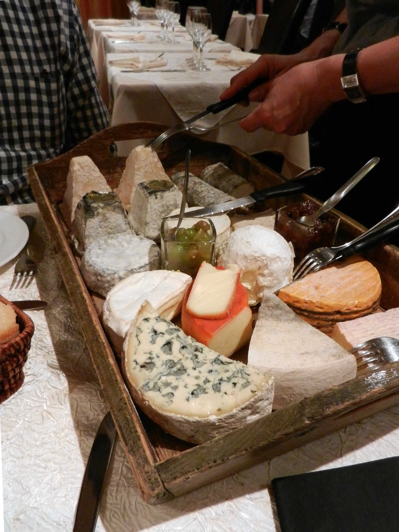 An assortment of french cheese
