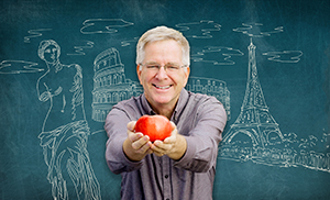 Rick Steves Classroom Europe blackboard