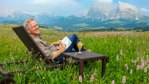 Rick relaxing in Italy's Dolomites
