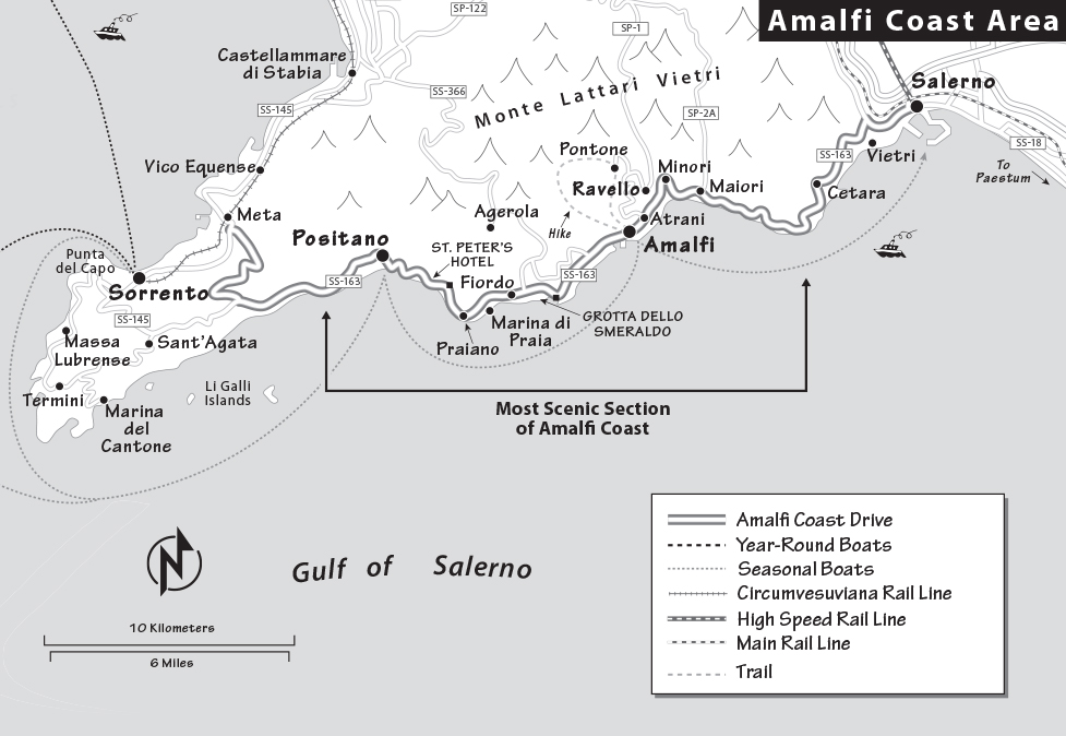 Amalfi Coast Map 