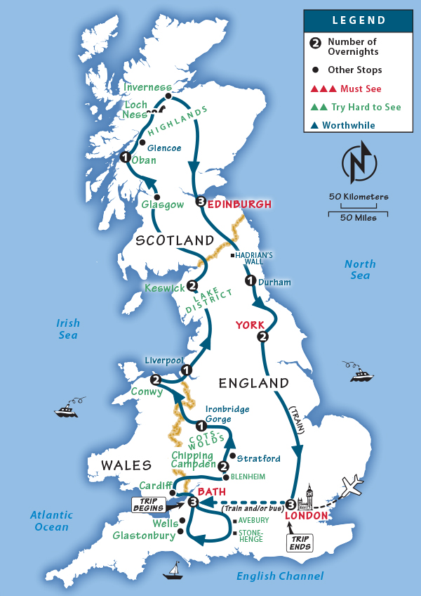 4 week driving tour of uk