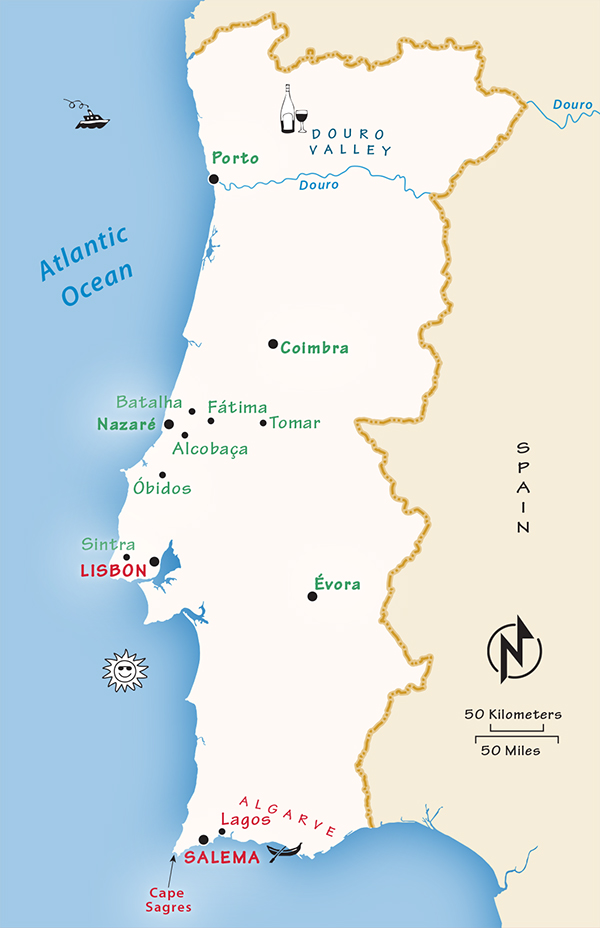 portugal tourist places map