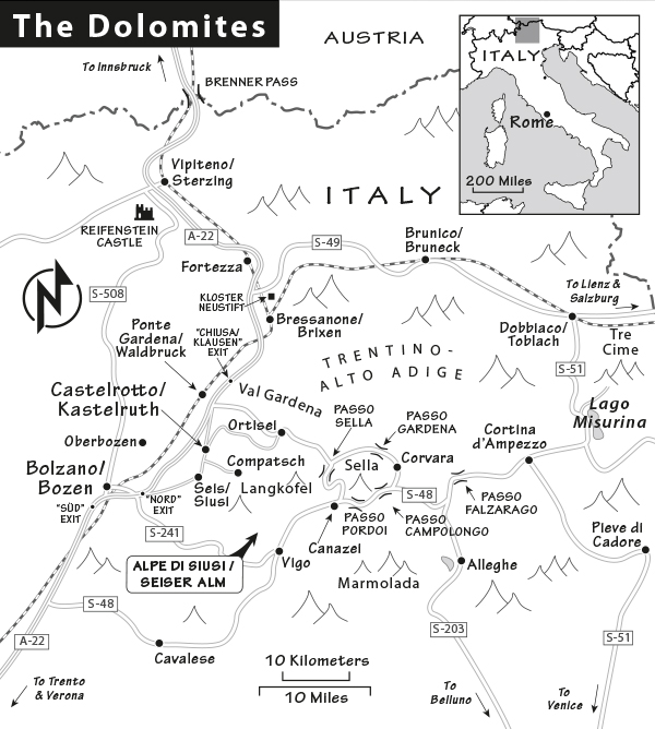 dolomites map