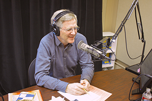 Rick Steves on his radio show