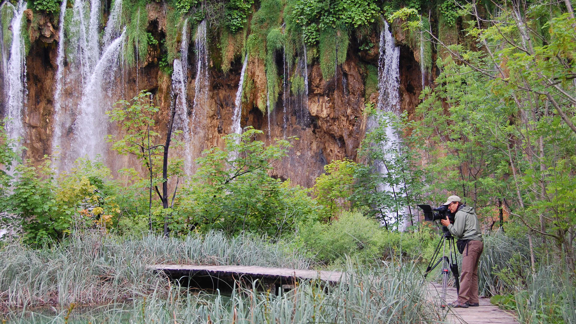 Cameraman Karel Bauer in Plitvice Lakes National Park, Croatia