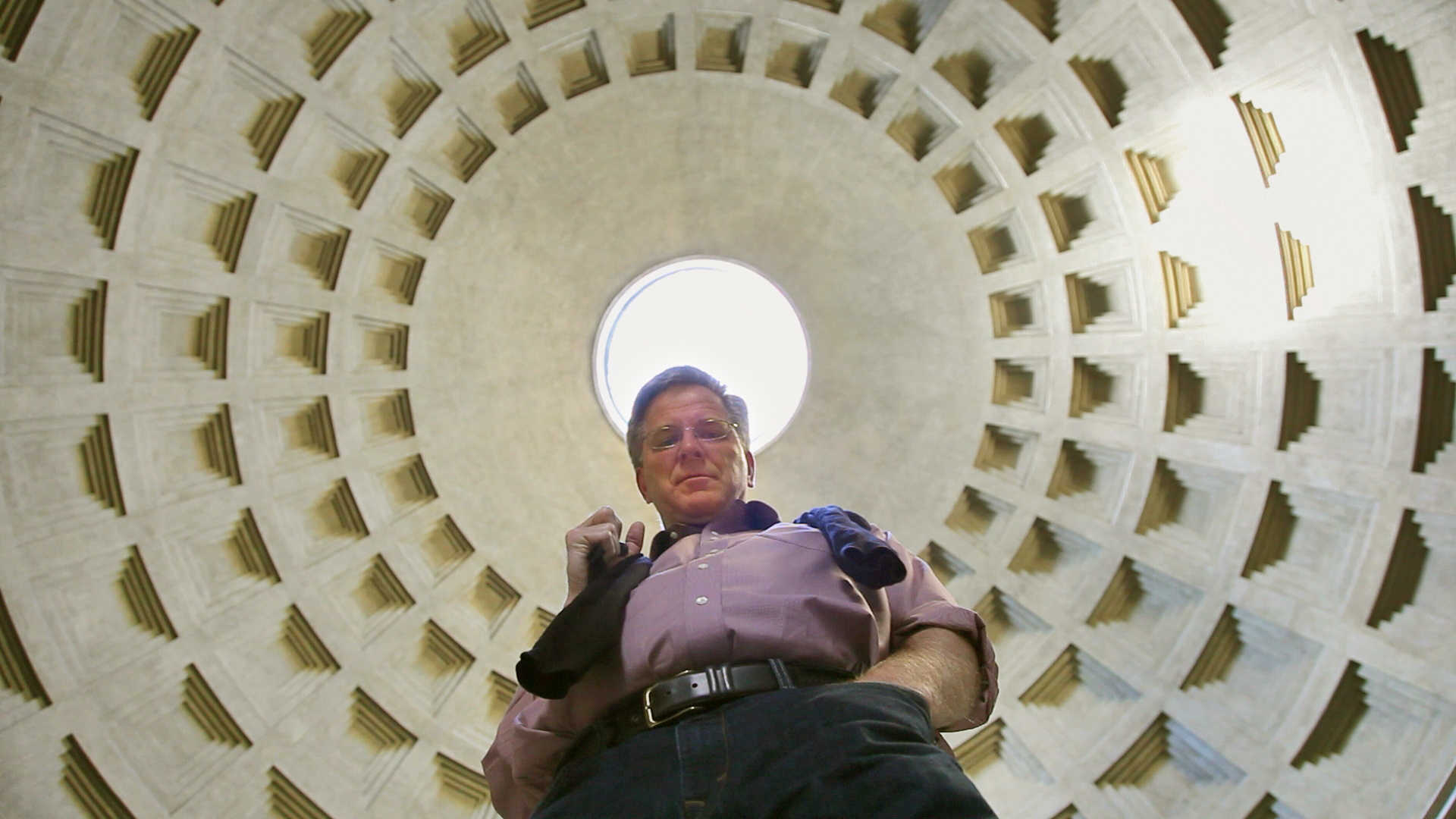 Rome: Rick Steves beneath the Oculus of the Pantheon