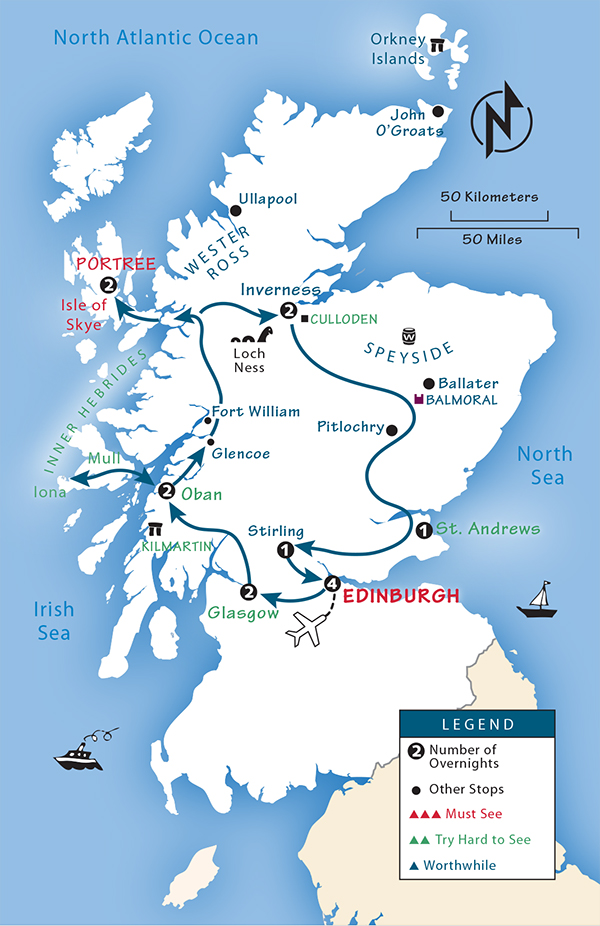 driving tour of scotland map Scotland Itinerary Where To Go In Scotland By Rick Steves driving tour of scotland map