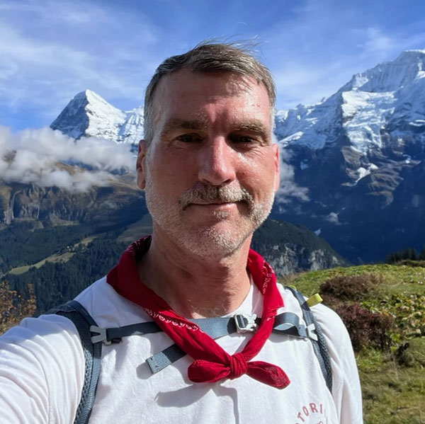 man in the alps