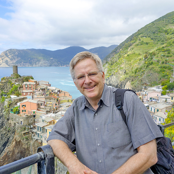 Rick Steves in Vernazza, Italy