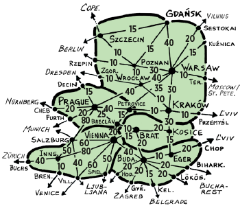 Europe Train Map Europe Train Map
