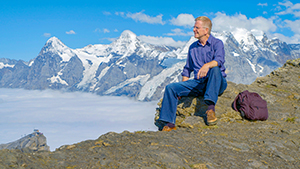 Rick atop Switzerland's Schilthorn peak