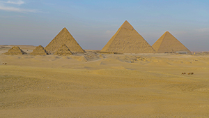 The pyramid complex at Giza, Egypt