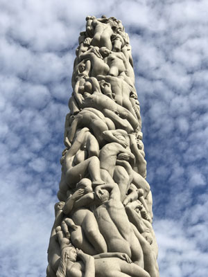 Monolith of Life in Vigeland Park in Oslo